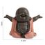JUJOYBD Kleiner Lachender Buddha, Niedliche Mönch Statue, Süßer grinsender Buddha aus Keramik, Ornament Figur, Geschenk Dekoration für Schreibtisch Wohnzimmer 7,8 cm hoch, Orange
