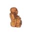 G6 Collection Mini-Statue aus Holz, lachender Buddha, handgeschnitzt, lächelnd, sitzend, Skulptur, handgefertigte Figur, dekorative Heimdekoration, Akzent, handgefertigte Kunst, Happy Buddha (11,4 cm