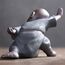 Pevfeciy Kung Fu Buddha Statue Keramik Kleine Mönch Figur Zen Tee Tablett Ornamente Tee Haustier für Auto Home Office Desktop Dekoration Handwerk Geschenk