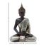 Deco 79 Polystone Buddha-Skulptur, meditierende Heimdekoration, Statue mit gravierten Schnitzereien und Reliefdetails, Akzentfigur, 15,2 x 10,2 x 20,3 cm, Schwarz