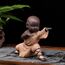 Pevfeciy Buddha Figur,Kung Fu Mönch Statuen,Zen Tischdeko Dekoration,Feng Shui DekoFiguren,Teetablett Ornamente,Desktop Deko Skulptur für Innen