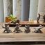 Pevfeciy Buddha Figuren Keramik kleine Monch Statuen Feng Shui Ornamente Tee Tray Deko Tee Tablett Zubehör für Innen,Balkon & Garten,Zarte Kunst Und Handwerk Geschenk