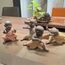 Pevfeciy Buddha Figur,Kung Fu Mönch Statuen,Zen Tischdeko Dekoration,Feng Shui DekoFiguren,Teetablett Ornamente,Desktop Deko Skulptur für Innen