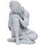 TERESA'S COLLECTIONS Buddha Figur für Zen Garten, 20cm Schlafender Buddha Gartenfigur aus Harz, Hellgrau Buddha Statue für Haus Büro Zen Garten, Wetterfest Frostsich