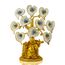 YU FENG Goldener Buddha-Statue Geldbaum mit bösen Blick, weißer künstlicher Blume, Heimbüro, Schutz, Dekoration, Feng Shui Ornament