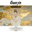 Guan Yin Statue, Quan Yin, Kwan Yin im Wind, Kuan Yin Buddha-Statue, Zen, meditierende Statue, Göttin der Göttin der Gnade und des Mitgefühls im Wind, Yoga, spirituelle Feng Shui-Dekoration