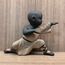 Pevfeciy Buddha Figur,Kung Fu Mönch Statuen,Zen Tischdeko Dekoration,Feng Shui DekoFiguren,Teetablett Ornamente,Desktop Deko Skulptur für Innen