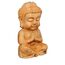 DMtse Buddha-Statue, handgeschnitzt, Naturholz, religiöse, buddhistische Buddha-Skulptur