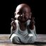 Kleine niedliche Buddha-Statue aus Keramik Mönch-Figur kreative Baby-Bastelpuppen Ornamente Geschenk chinesische zarte Keramikkunst und Handwerk
