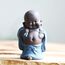 Kingzhuo Kleine süße Buddha-Statue aus Keramik, Mönch-Figur, kreative Baby-Bastelpuppen, Ornamente, Geschenk, klassische chinesische feine Keramik, Tee-Zubehör, 10 cm hoch (6x10 cm)