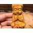 DMtse Buddha-Statue, handgeschnitzt, Naturholz, religiöse, buddhistische Buddha-Skulptur