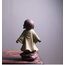 Kingzhuo Kleine niedliche Buddha-Statue aus Keramik, Mönch-Figur, kreative Baby-Bastelpuppen, Ornamente, Geschenk, klassische, chinesische Keramik-Kunst und Handwerk, Teezubehör, 10,2 cm hoch