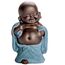 Kingzhuo Kleine süße Buddha-Statue aus Keramik, Mönch-Figur, kreative Baby-Bastelpuppen, Ornamente, Geschenk, klassische chinesische feine Keramik, Tee-Zubehör, 10 cm hoch (6x10 cm)