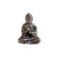 DMtse Buddha-Statue aus Messing, Antikoptik, Buddha-Statue, Ornamente, Meditation, sitzende Pose, Reise, Anbetung, attraktiv und ruhig, kleine Taschen-Buddha-Statue