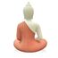 Houlu 30,5 cm Keramik-Buddha-Statue, sitzender Buddha, meditierend, sitzend, Buddha-Figur für Zuhause, Büro, Garten, Innen/Außen – Rot