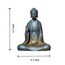 Daisylily Buddha-Statue ohne Gesicht, massives Gusseisen, für Innen- und Außenbereich, Zen-Dekoration für Meditation und spirituellen Raum