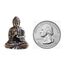 DMtse Buddha-Statue aus Messing, Antikoptik, Buddha-Statue, Ornamente, Meditation, sitzende Pose, Reise, Anbetung, attraktiv und ruhig, kleine Taschen-Buddha-Statue