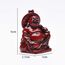 Brabud Lachender Buddha-Figuren, Kunstharz, 5,1 cm, Rot, 6 Stück