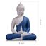 Houlu Keramik-Buddha-Statuen für Heimdekoration, kleine Buddha-Dekoration, Statue für drinnen und draußen, Blau