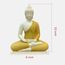 Houlu 30,5 cm Keramik-Buddha-Statue, sitzender Buddha, meditierend, sitzend, Buddha-Figur für Zuhause, Büro, Garten, Innen/Außen – Gelb