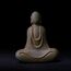 Daisylily Buddha-Statue ohne Gesicht, massives Gusseisen, für drinnen und draußen, Zen-Dekor für spirituelle Raummeditation