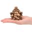 Chinesische Kunsthandwerk, Kunstharz, lachender Buddha, sitzend auf Drachen-Stuhl Skulptur Reichtum Glücksstatue Heimdekoration Geschenk