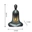 Daisylily Buddha-Statue, Gesichtslose Buddha-Statue, massives Gusseisen, Indoor/Outdoor, Zen-Dekor für Meditation und spirituellen Raum