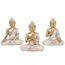 Buddha-Statue für Heimdekoration, Gold, 10,9 cm, Set mit 3 kleinen Buddha-Statuen für Zen-Dekoration, Tisch, Schreibtisch, spirituelle Dekoration, Buddha-Dekoration für Wohnzimmer, Innenbereich