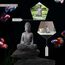 Buddha-Statuen, Buddah-Statute, meditierende Statute, Buda-Statue, Zen-Meditation, Naturstein, handgefertigt für Meditation, Yoga, Fisch, Aquarium, spiritueller Zen-Garten, Feng Shui Chakra Heilung