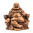 Chinesische Kunsthandwerk, Kunstharz, lachender Buddha, sitzend auf Drachen-Stuhl Skulptur Reichtum Glücksstatue Heimdekoration Geschenk