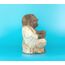 G6 Collection 20,3 cm große, weißgewaschene lachende Buddha-Statue, handgeschnitzt, lächelnde sitzende Skulptur, handgefertigte Figur, Dekoration, Heimdekoration, Akzent, handgefertigte Kunst, Happy
