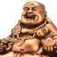 Chinesische Kunsthandwerk, Kunstharz, lachender Buddha, sitzend auf Drachen-Stuhl Skulptur Reichtum Glücksstatue Heimdekoration Geschenk