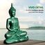 DBassinger Buddha-Statue für Heimdekoration, 15,7 cm, antike thailändische Shakyamuni-Statue, sitzende Statue aus Harz mit Bronze-Finish, tolle Dekoration für Meditations-Altar