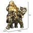 Feng Shui handgefertigte Maitreya lachender Buddha-Statue, Yinasi lachender Buddha auf Elefant, Skulptur, Figur für Glück und Glück, Gott des Reichtums, Zuhause, Büro, Hotel, Tischdekoration