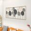 Dekoleidenschaft 3D Wandbild Blätter aus Metall in schwarz/weiß, 136x70 cm, Wanddeko, Wandschmuck