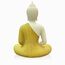 Houlu 30,5 cm Keramik-Buddha-Statue, sitzender Buddha, meditierend, sitzend, Buddha-Figur für Zuhause, Büro, Garten, Innen/Außen – Gelb