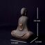 Daisylily Buddha-Statue ohne Gesicht, massives Gusseisen, für drinnen und draußen, Zen-Dekor für spirituelle Raummeditation