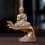 Buddha-Statue für Heimdekoration, goldfarben, 22,1 cm, Buddha-Statuen für Zen-Dekor, Buddha-Statue, groß für spirituelle Buddha-Dekoration für Wohnzimmer, Buddha, Geschenk für Entspannung, Meditation