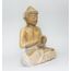 G6 Collection Buddha-Statue, sitzend, aus Holz, handgefertigt, meditierend, handgefertigt, traditionell, modern, zeitgenössisch, orientalisches Dekor, 30,5 cm hoch, weiß gewaschen, 30,5 cm