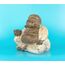 G6 Collection 20,3 cm große, weißgewaschene lachende Buddha-Statue, handgeschnitzt, lächelnde sitzende Skulptur, handgefertigte Figur, Dekoration, Heimdekoration, Akzent, handgefertigte Kunst, Happy