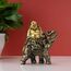 Feng Shui handgefertigte Maitreya lachender Buddha-Statue, Yinasi lachender Buddha auf Elefant, Skulptur, Figur für Glück und Glück, Gott des Reichtums, Zuhause, Büro, Hotel, Tischdekoration