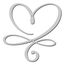 CREATCABIN Infinity Herz Metall Wandkunst Wanddekoration Liebe Eisen Wandschilder Hängende Metallornament Skulptur Für Balkon Garten Zuhause Wohnzimmer Dekoration Silber 30cm