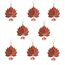 Divyakosh Handgefertigte Wanddekoration, Lotus im Jhumki-Stil, zum Aufhängen, für Heimdekoration, Diwali und alle Festivals, Heimdekoration (6 Stück), Onam Thorana Wandbehang, Dorn, Farbe: Rot