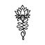 Lotusblüte Wanddekoration - Schwarzes Metall Yoga Wandkunst mit Lotus-Design, spirituelle Wohnkultur Skulptur für Meditationsräume, Wohnzimmer, Schlafzimmer, Büro