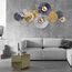 STZYY 3D Wandbild Wohnzimmer''Lotus'' aus Metall, Handgemachte Moderne Wanddeko Metall, Luxus Wandskulptur Metall, Perfekte Runde Wandschmuck für Arbeitszimmer/Schlafzimme(Size:122x56 cm), Gold