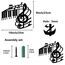 CREATCABIN Metall-Wandkunst,Musiknoten-Dekoration,Musiknoten-Wandbehang,Plaketten,Ornament,Eisen-Wandkunst,Skulptur-Schild Für Drinnen Zuhause,Wohnzimmer,Balkon,Garten,Büro,Dekoration,Geschenk,29x13cm