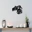 CREATCABIN Metall-Wandkunst,Musiknoten-Dekoration,Musiknoten-Wandbehang,Plaketten,Ornament,Eisen-Wandkunst,Skulptur-Schild Für Drinnen Zuhause,Wohnzimmer,Balkon,Garten,Büro,Dekoration,Geschenk,29x13cm