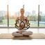 Metall-Wand-Dekor, Lotus-Blumen-Kunst, Home Decor Yoga-Schild, böhmische Kunstwerke (60 x 49 cm)
