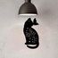 CREATCABIN Katze Metall Wandkunst Tier Schmetterling Dekor Wandbehang Silhouette Skulptur Ornamente Eisenschild Für Drinnen Und Draußen Zuhause Wohnzimmer Küche Garten Büro Dekoration Geschenk