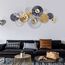 STZYY 3D Wandbild Wohnzimmer''Lotus'' aus Metall, Handgemachte Moderne Wanddeko Metall, Luxus Wandskulptur Metall, Perfekte Runde Wandschmuck für Arbeitszimmer/Schlafzimme(Size:122x56 cm), Gold